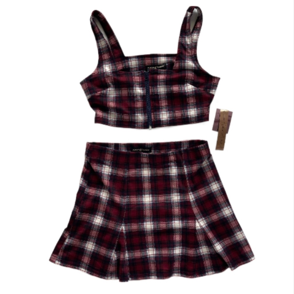 NWT Almost Famous Two Piece Skirt Set school girl